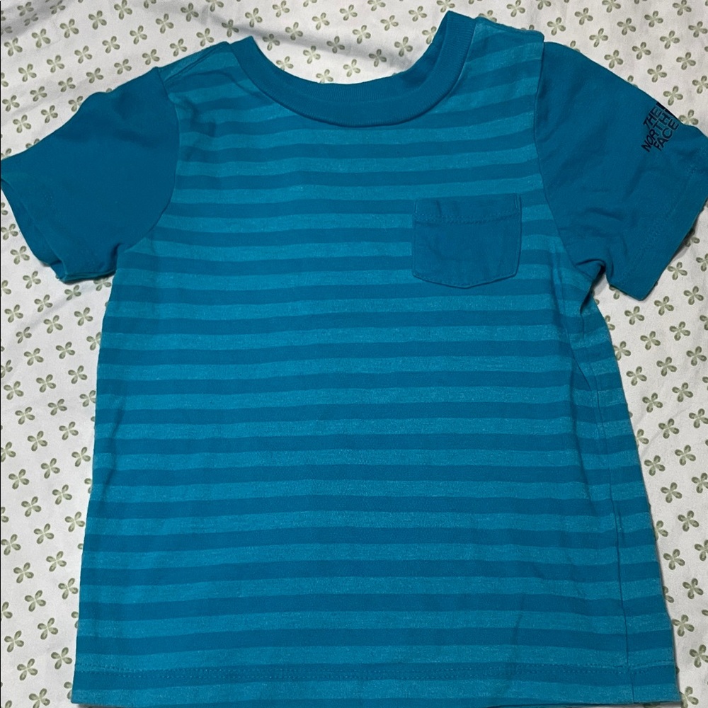 Vibrant Teal Striped Kids' Tee